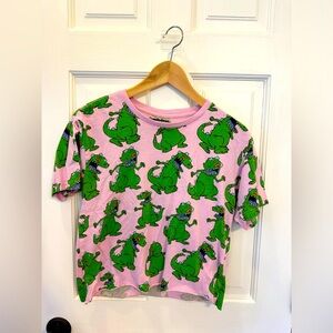 Pink Reptar full print front and back. Small crop